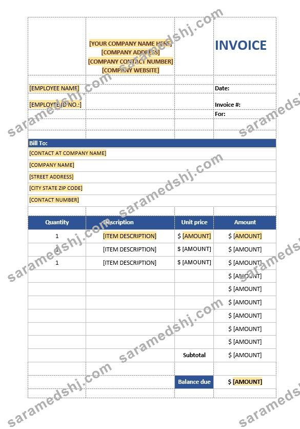 Sales Invoice Template